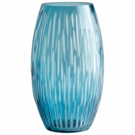 Blue Art Glass Vase - Large