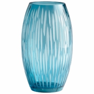 Blue Art Glass Vase - Small