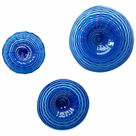 Blue Aurora Art Glass Plate - Large