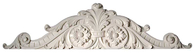 Custom Finished Ornate Overdoor Ivory Wall Plaque Decor