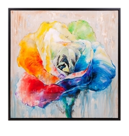Multicolor Alvaro Rose Framed Oil Painting