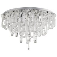 Centaurus Three Light Ceiling Mount Chrome and Clear Glass