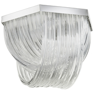 Galicia Ceiling Mount Chrome and Clear Glass - Medium